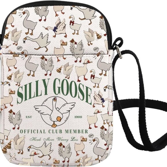 Silly Goose Merch Silly Goose Inspire Crossbody Bag Cartoon Goose Animal Shoulde - Picture 1 of 7